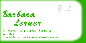 barbara lerner business card